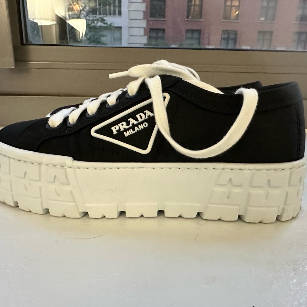 Prada Double Wheel Sneakers-Black